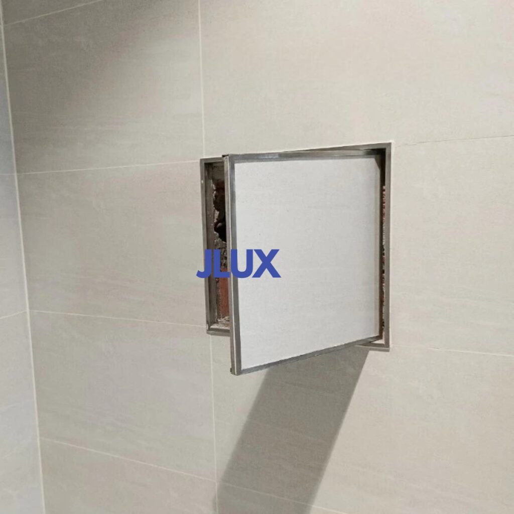 thực tế lắp đặt cửa thăm tường hộp kỹ thuật