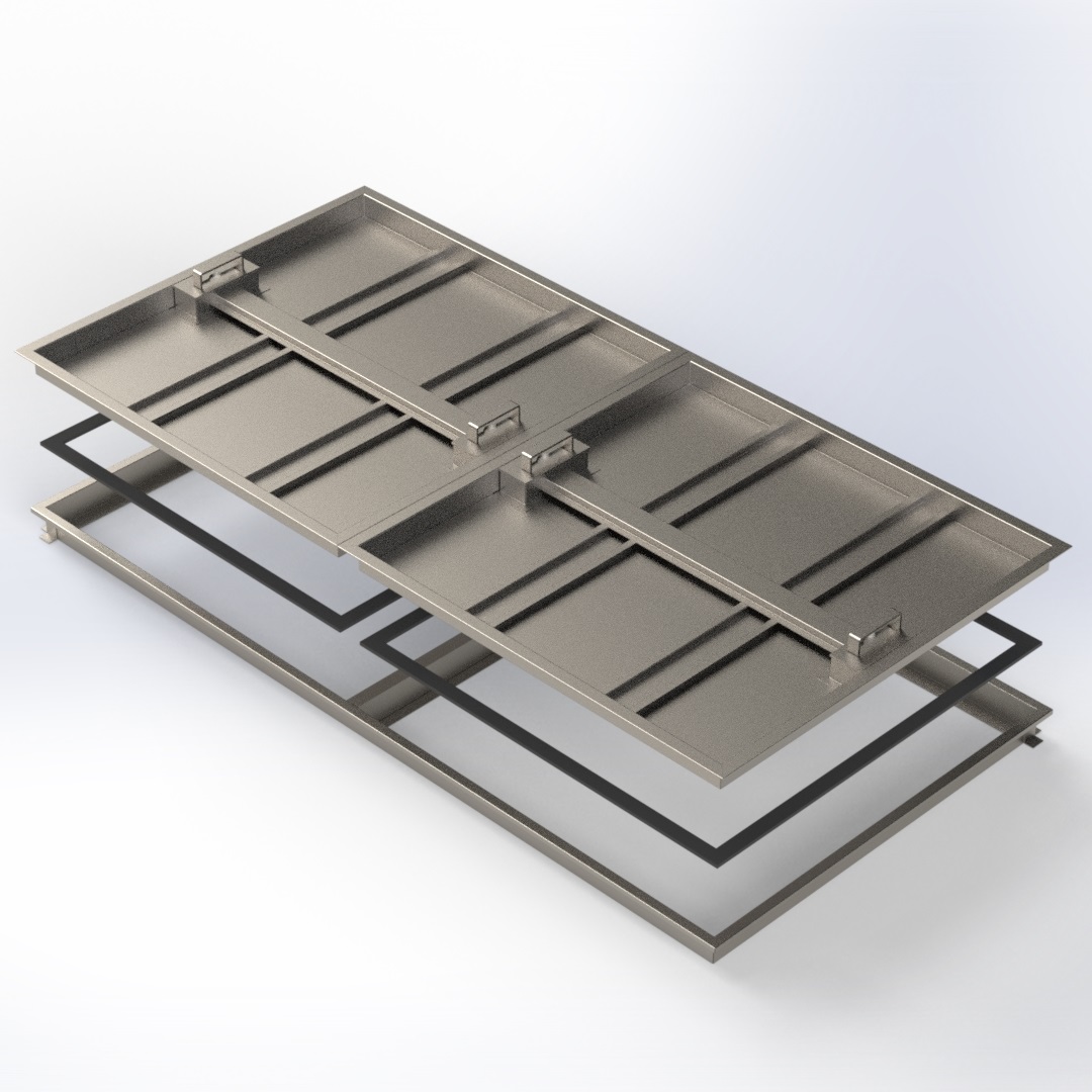 Nắp bể ngầm mẹ con inox 304 JLUX